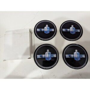 New in Box Doctor Who Logo Coasters Set Lot of 4